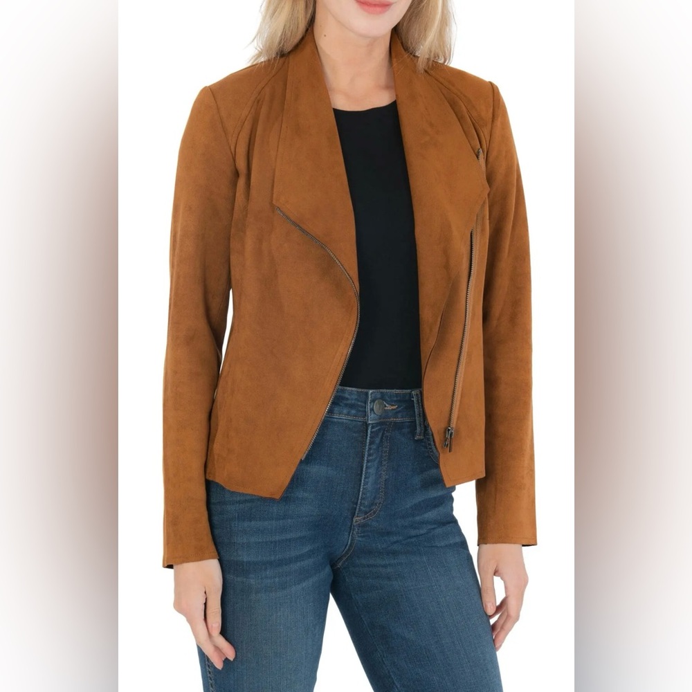 Kut from the Kloth Brown Faux Suede Jacket- SIZE MEDIUM- EUC